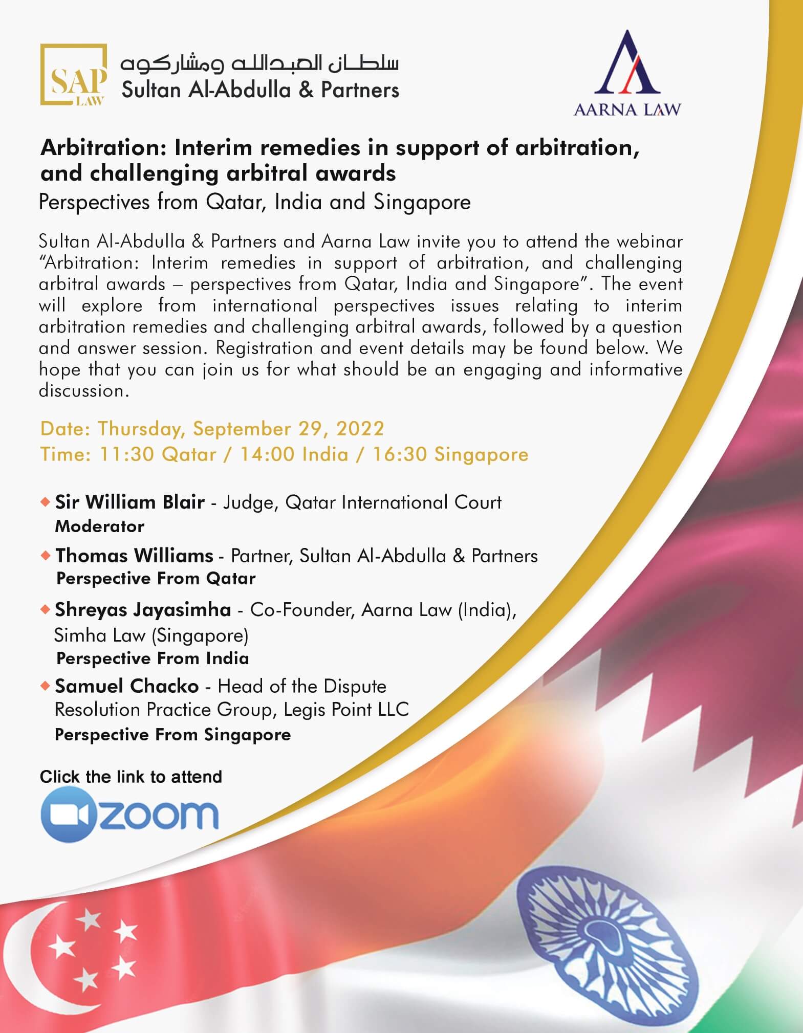 Webinar Arbitration - Interim remedies in support of arbitration